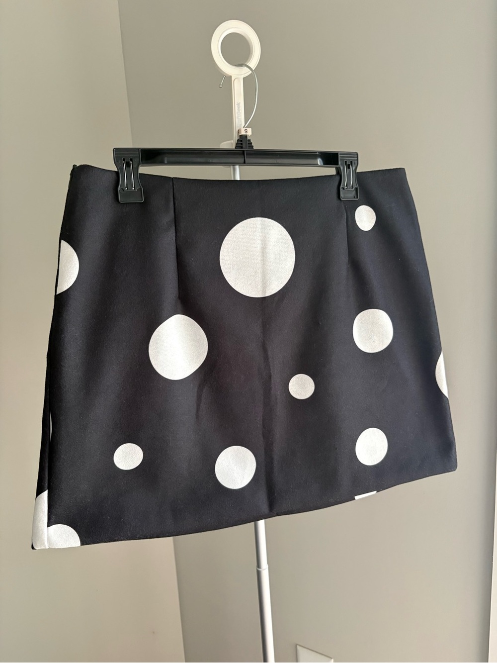 Black and White Polka Dot Mini Skirt